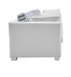 Sofa Hooge in creme und blau Landhaus Wohnzimmer Couch 3-Sitzer 240 cm