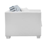 Sessel Hooge in creme und blau Landhaus Wohnzimmer Loungesessel 95 cm