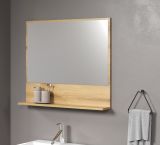 Badezimmer Spiegel Bliss in Evoke Eiche Badspiegel mit Ablage 80 cm