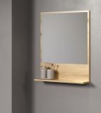 Badezimmer Spiegel Bliss in Evoke Eiche Badspiegel mit Ablage 60 cm