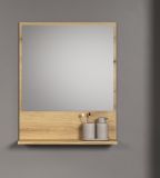 Badezimmer Spiegel Bliss in Evoke Eiche Badspiegel mit Ablage 60 cm
