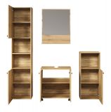 Badmbel Set Bliss in Evoke Eiche Badkombination 4-teilig 160 x 190 cm