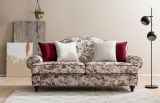 Sofa 3-Sitzer Elita in creme Landhaus Blumen Design Couch 200 cm