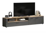 TV-Lowboard Esteban in grau und Evoke Eiche XL TV Unterteil 210 x 43 cm