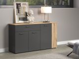 Sideboard Esteban in grau und Evoke Eiche Kommode 150 cm