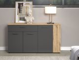 Sideboard Esteban in grau und Evoke Eiche Kommode 150 cm