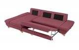Ecksofa Skalm in bordeaux Velours Sofa mit Bettfunktion und Stauraum 284 cm