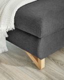 Ecksofa Skalm in grau Struktur-Stoff Sofa mit Bettfunktion und Stauraum 284 cm