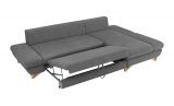Ecksofa Skalm in grau Struktur-Stoff Sofa mit Bettfunktion und Stauraum 284 cm