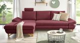 Ecksofa Skalm in bordeaux Velours Wohnzimmer Sofa