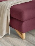 Ecksofa Skalm in bordeaux Velours Wohnzimmer Sofa