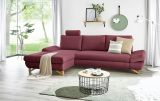 Ecksofa Skalm in bordeaux Velours Wohnzimmer Sofa