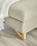 Ecksofa Skalm in beige Struktur-Stoff Wohnzimmer Sofa