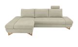 Ecksofa Skalm in beige Struktur-Stoff Wohnzimmer Sofa