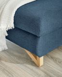 Ecksofa Skalm in blau Struktur-Stoff Wohnzimmer Sofa