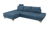 Ecksofa Skalm in blau Struktur-Stoff Wohnzimmer Sofa