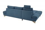 Ecksofa Skalm in blau Struktur-Stoff Wohnzimmer Sofa