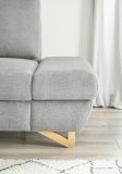 Ecksofa Skalm in hellgrau Struktur-Stoff Wohnzimmer Sofa