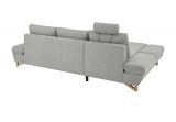 Ecksofa Skalm in hellgrau Struktur-Stoff Wohnzimmer Sofa