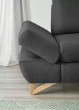 Ecksofa Skalm in grau Velours Wohnzimmer Sofa