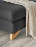 Ecksofa Skalm in grau Velours Wohnzimmer Sofa