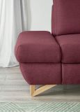 Ecksofa Skalm in bordeaux Velours Wohnzimmer Sofa
