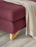 Ecksofa Skalm in bordeaux Velours Wohnzimmer Sofa