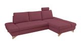 Ecksofa Skalm in bordeaux Velours Wohnzimmer Sofa