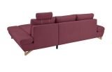 Ecksofa Skalm in bordeaux Velours Wohnzimmer Sofa