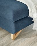 Ecksofa Skalm in blau Struktur-Stoff Wohnzimmer Sofa