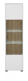 Vitrine Merced in wei matt und Evoke Eiche Wohn- und Esszimmer Vitrinenschrank 48 x 180 cm