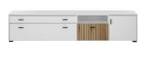 TV-Lowboard Merced in wei matt und Evoke Eiche TV Unterteil 200 x 44 cm