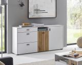 Sideboard Merced in wei matt und Evoke Eiche Wohn- und Esszimmer Kommode 150 cm