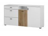 Sideboard Merced in wei matt und Evoke Eiche Wohn- und Esszimmer Kommode 150 cm