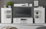 Wohnwand Merced in wei matt Wohnkombination 4-teilig 320 x 170 cm
