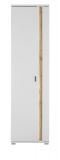 Stauraumschrank Bellport in wei matt und Wotan Eiche Mehrzweckschrank inklusive Frontbeleuchtung 55 x 200