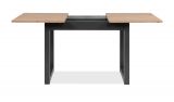 Esstisch Malta in Artisan Eiche und Anthrazit im Industrial Look 120 / 160 x 80 cm ausziehbar