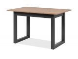 Esstisch Malta in Artisan Eiche und Anthrazit im Industrial Look 120 / 160 x 80 cm ausziehbar