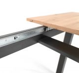 Esstisch Malta in Artisan Eiche und Anthrazit im Industrial Look 200 / 240 x 90 cm ausziehbar