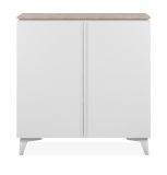 Kommode Visby in wei� und Sandstein Wohn- und Esszimmer Sideboard 88 x 92 cm