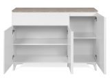 Sideboard Visby in wei und Sandstein Wohn- und Esszimmer Kommode 133 x 92 cm
