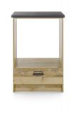 Herdumbauschrank Stove in Used Wood hell und anthrazit Kche Unterschrank 60 cm