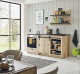 Kche Stove in Used Wood hell und anthrazit Kchenschrank Set 4-teilig 196 x 180 cm