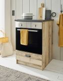 Kche Stove in Used Wood hell und anthrazit Kchenschrank Set 3-teilig 196 x 180 cm