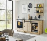 Kche Stove in Used Wood hell und anthrazit Kchenschrank Set 3-teilig 196 x 180 cm