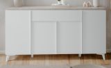 Sideboard Visby in wei und Sandstein Wohn- und Esszimmer Kommode 177 x 92 cm