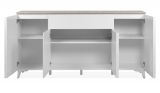 Sideboard Visby in wei und Sandstein Wohn- und Esszimmer Kommode 177 x 92 cm