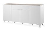 Sideboard Visby in wei und Sandstein Wohn- und Esszimmer Kommode 177 x 92 cm