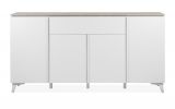Sideboard Visby in wei und Sandstein Wohn- und Esszimmer Kommode 177 x 92 cm