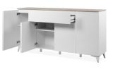 Sideboard Visby in wei und Sandstein Wohn- und Esszimmer Kommode 177 x 92 cm